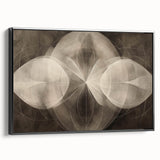 Modern Geometric Black and White Abstract Wall Art - Elegant Canvas