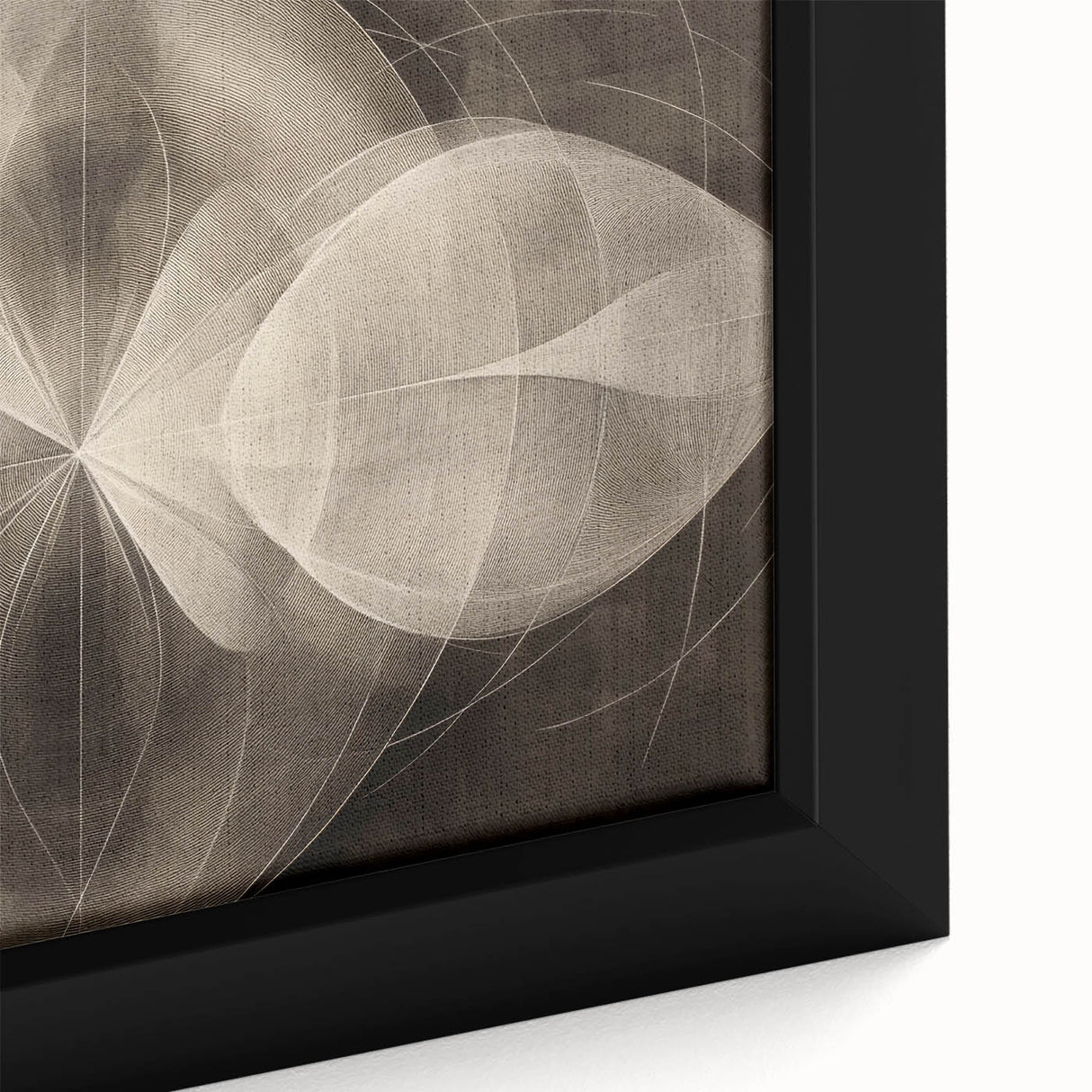 Modern Geometric Black and White Abstract Wall Art - Elegant Canvas