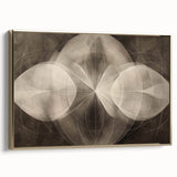 Modern Geometric Black and White Abstract Wall Art - Elegant Canvas