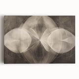 Modern Geometric Black and White Abstract Wall Art - Elegant Canvas