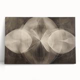 Modern Geometric Black and White Abstract Wall Art - Elegant Canvas