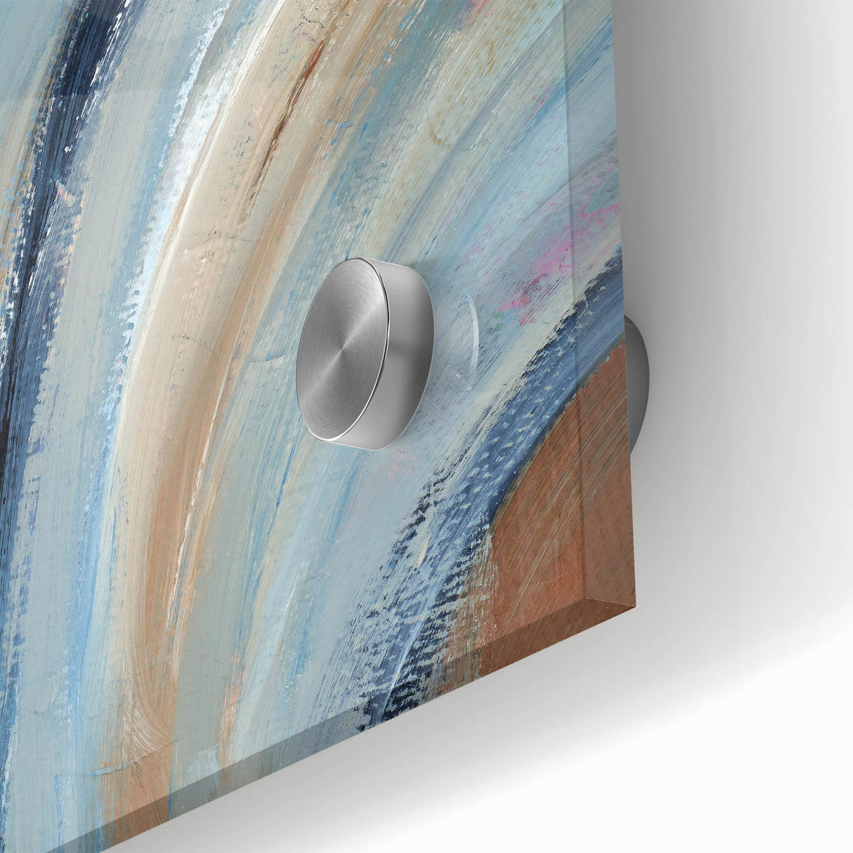 Sweeping Motion Blues – Modern Abstract Canvas Prints in Earth Tones