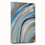 Sweeping Motion Blues – Modern Abstract Canvas Prints in Earth Tones