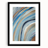 Sweeping Motion Blues – Modern Abstract Canvas Prints in Earth Tones