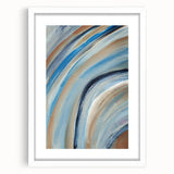 Sweeping Motion Blues – Modern Abstract Canvas Prints in Earth Tones