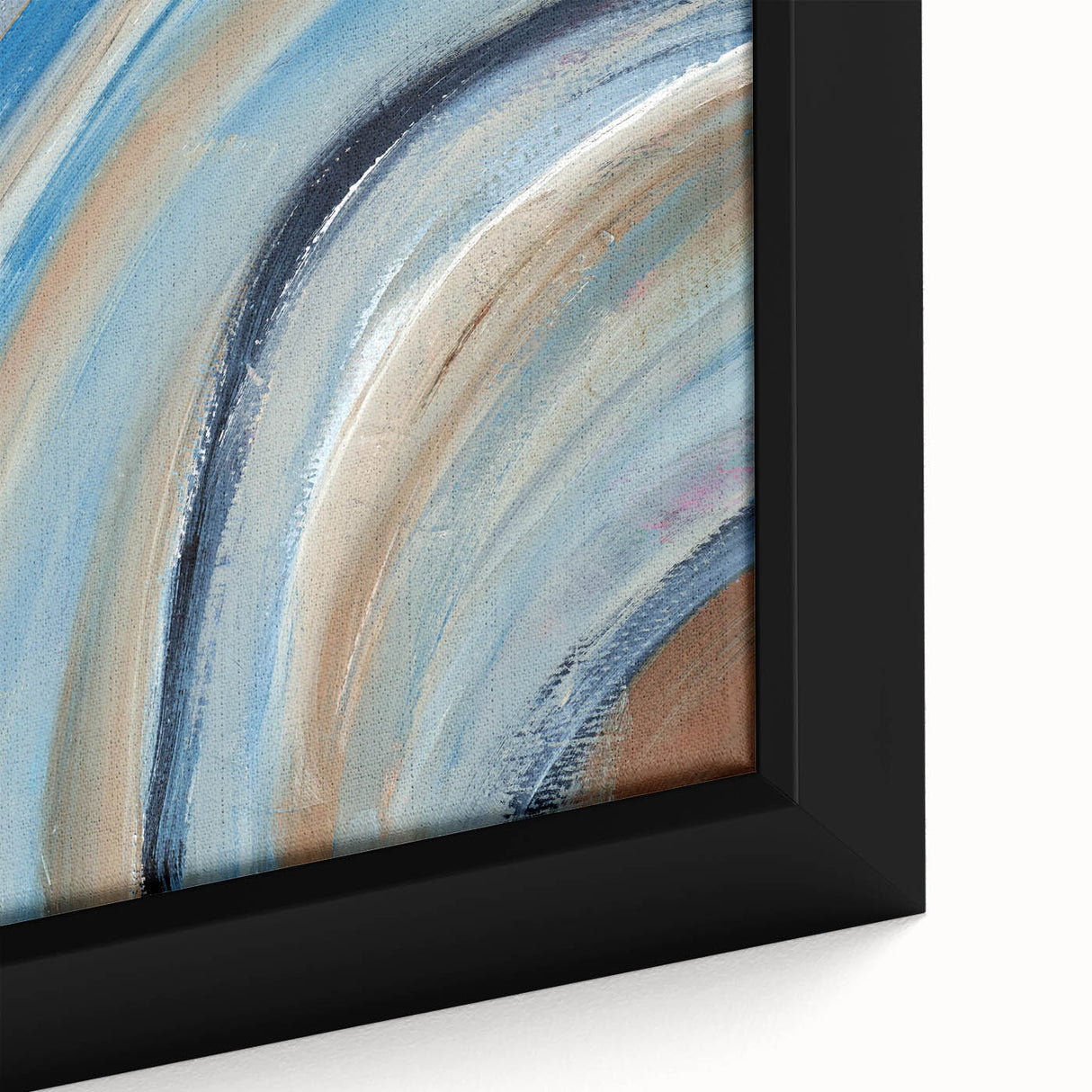 Sweeping Motion Blues – Modern Abstract Canvas Prints in Earth Tones
