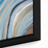 Sweeping Motion Blues – Modern Abstract Canvas Prints in Earth Tones