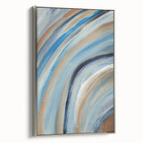 Sweeping Motion Blues – Modern Abstract Canvas Prints in Earth Tones