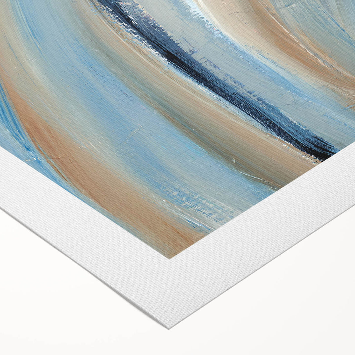 Sweeping Motion Blues – Modern Abstract Canvas Prints in Earth Tones
