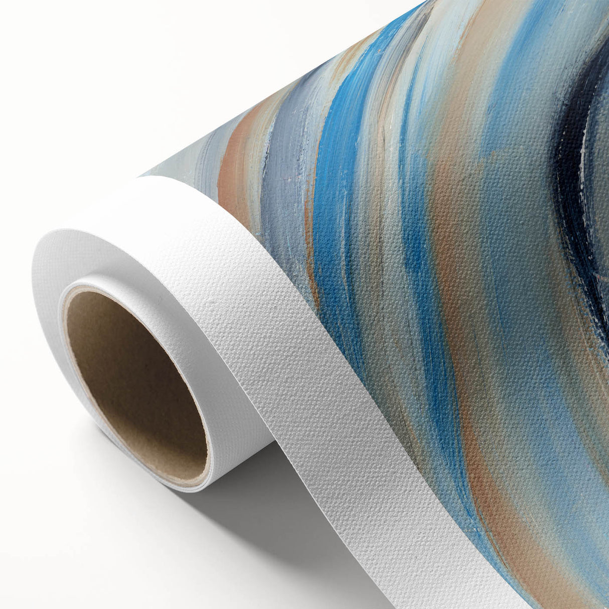 Sweeping Motion Blues – Modern Abstract Canvas Prints in Earth Tones
