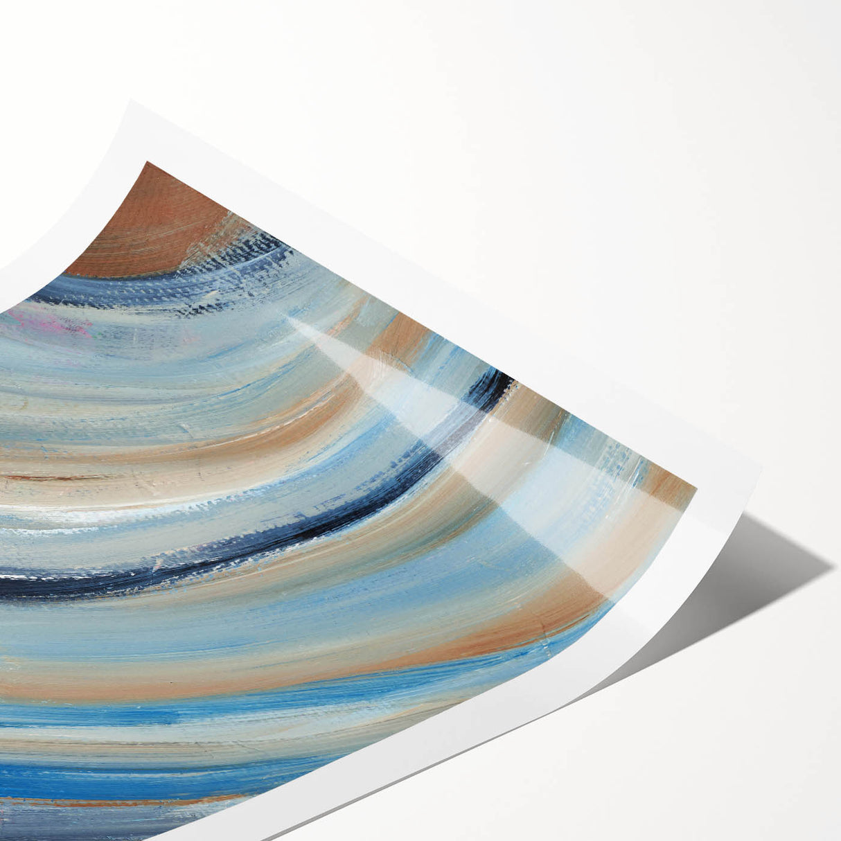 Sweeping Motion Blues – Modern Abstract Canvas Prints in Earth Tones
