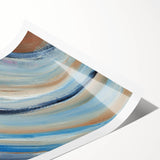 Sweeping Motion Blues – Modern Abstract Canvas Prints in Earth Tones