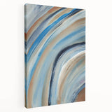 Sweeping Motion Blues – Modern Abstract Canvas Prints in Earth Tones