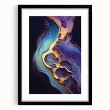 Upscale Abstract Art Collection – Teal, Purple & Gold Canvas