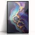 Upscale Abstract Art Collection – Teal, Purple & Gold Canvas