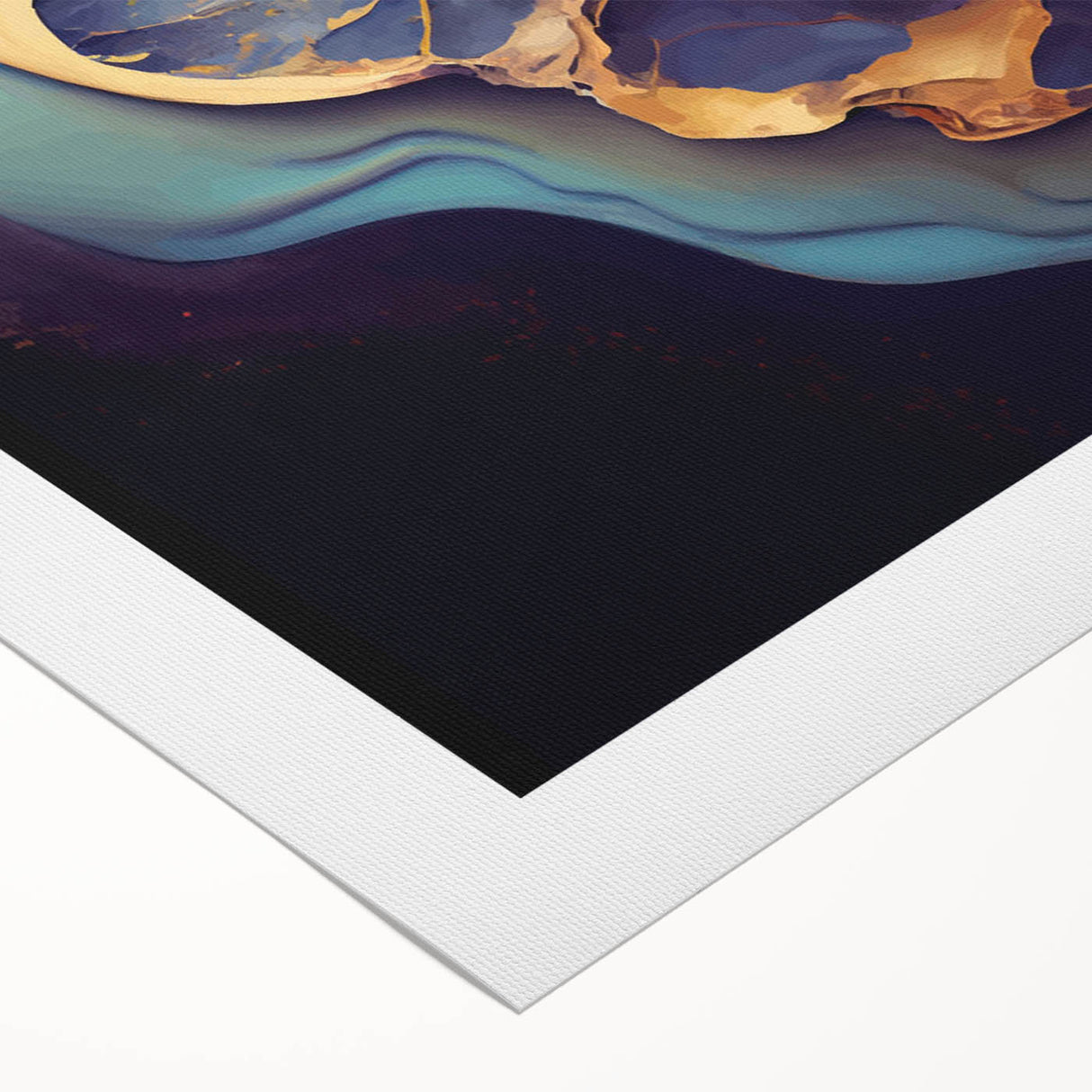 Upscale Abstract Art Collection – Teal, Purple & Gold Canvas