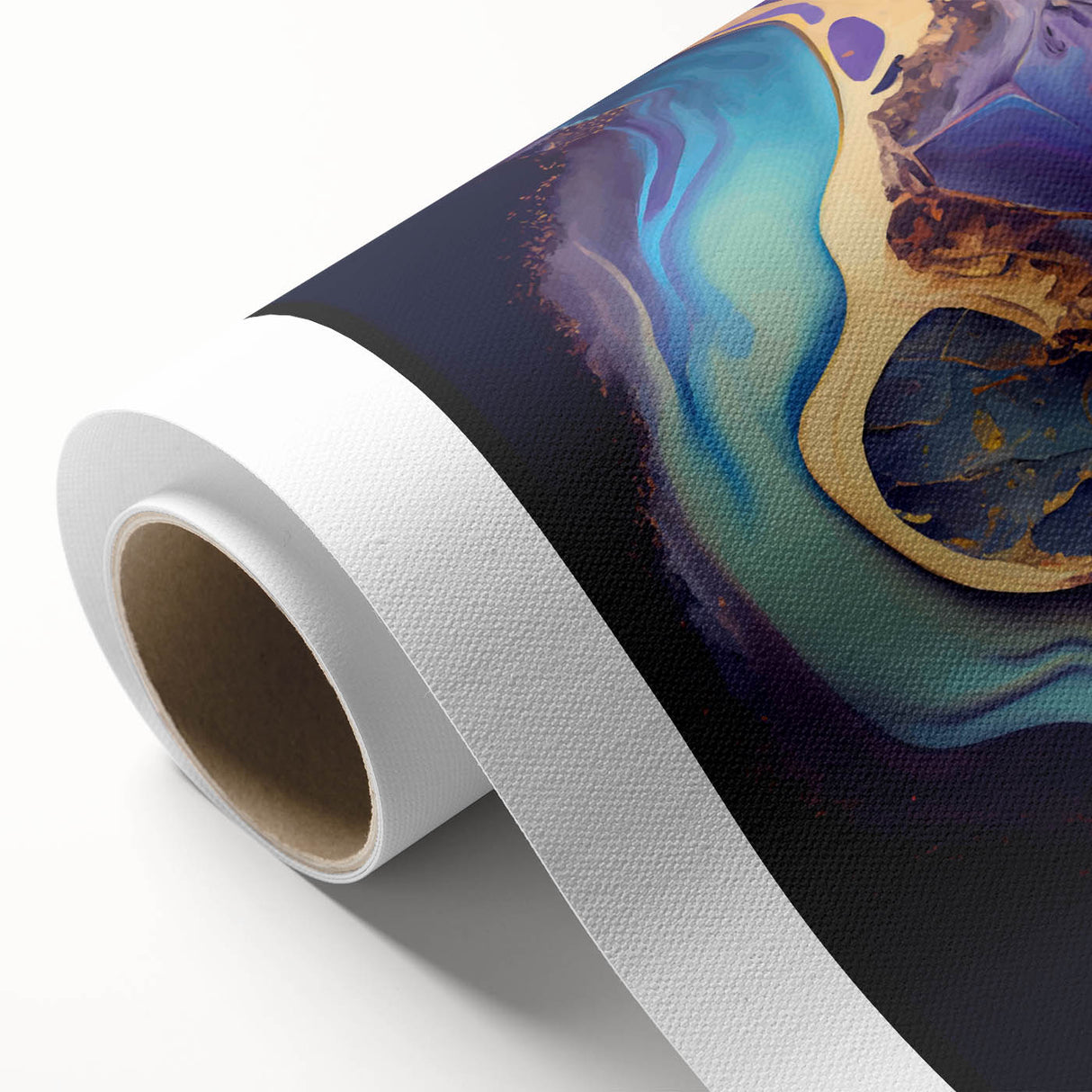Upscale Abstract Art Collection – Teal, Purple & Gold Canvas