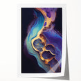 Upscale Abstract Art Collection – Teal, Purple & Gold Canvas
