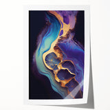 Upscale Abstract Art Collection – Teal, Purple & Gold Canvas