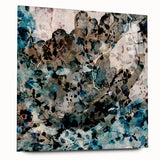 Earthen Harmony Abstracts – Teal and Beige Modern Abstract Wall Art