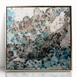 Earthen Harmony Abstracts – Teal and Beige Modern Abstract Wall Art