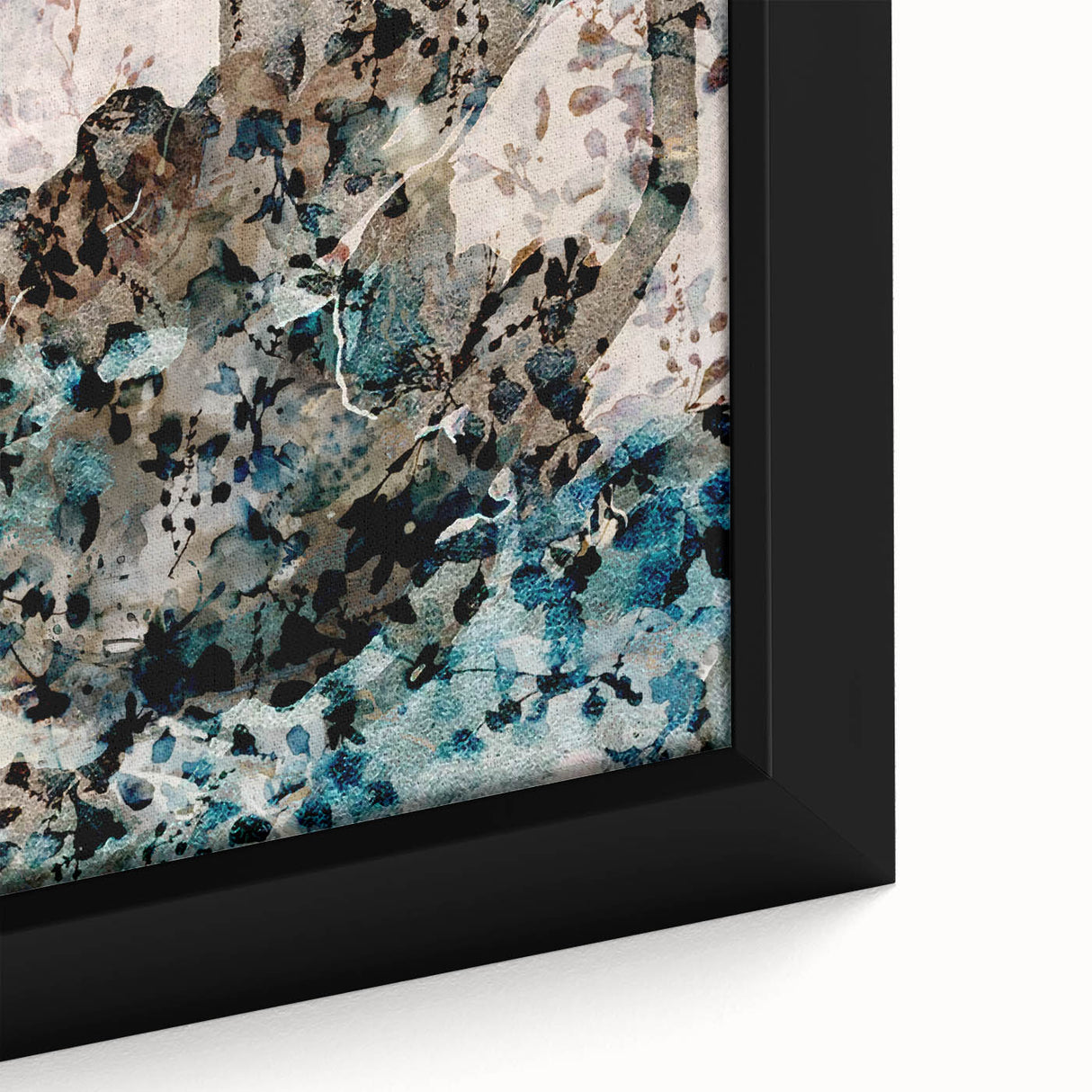 Earthen Harmony Abstracts – Teal and Beige Modern Abstract Wall Art