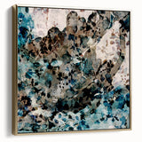 Earthen Harmony Abstracts – Teal and Beige Modern Abstract Wall Art