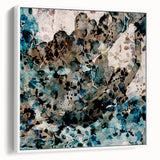 Earthen Harmony Abstracts – Teal and Beige Modern Abstract Wall Art