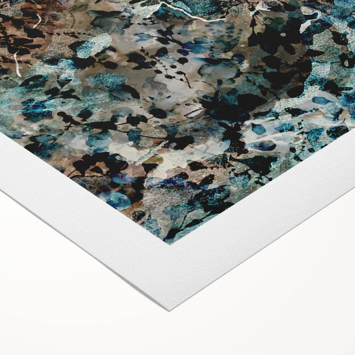Earthen Harmony Abstracts – Teal and Beige Modern Abstract Wall Art