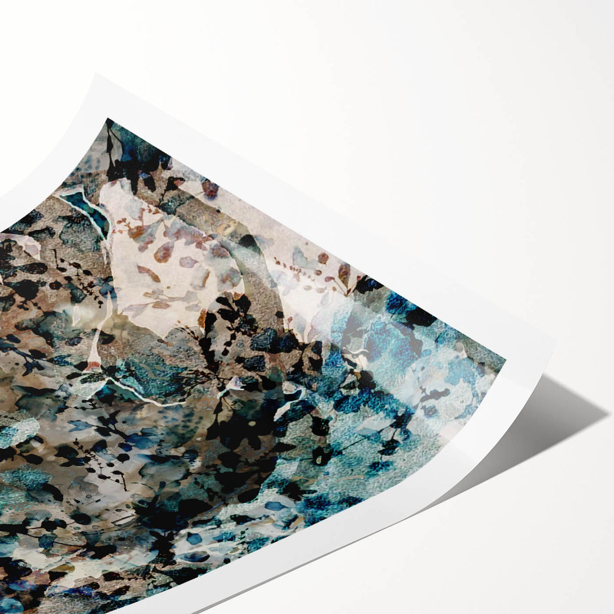 Earthen Harmony Abstracts – Teal and Beige Modern Abstract Wall Art