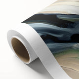 Large Modern Art Piece - Beige and Black Abstract Canvas