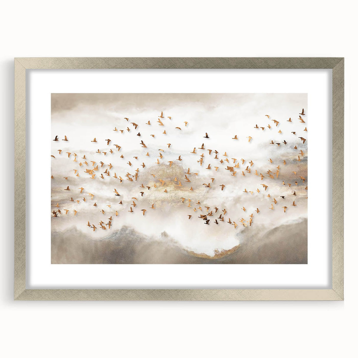 Abstract Canvas Wall Art – Serene Modern Painting in Beige & Gray
