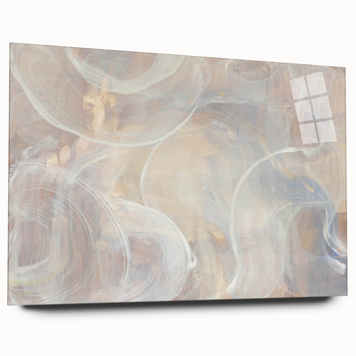 Timeless Textures Abstract Wall Art – Soft Beige and White Swirls