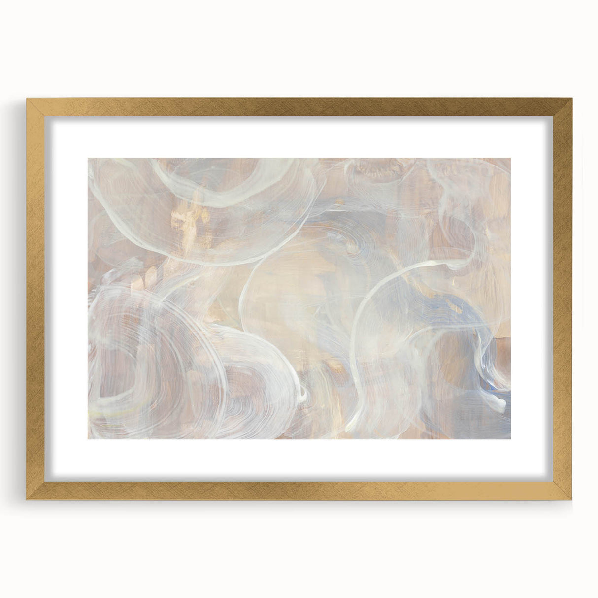 Timeless Textures Abstract Wall Art – Soft Beige and White Swirls