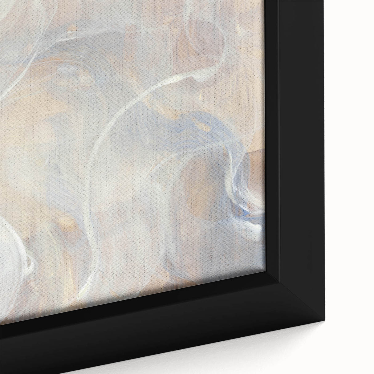 Timeless Textures Abstract Wall Art – Soft Beige and White Swirls