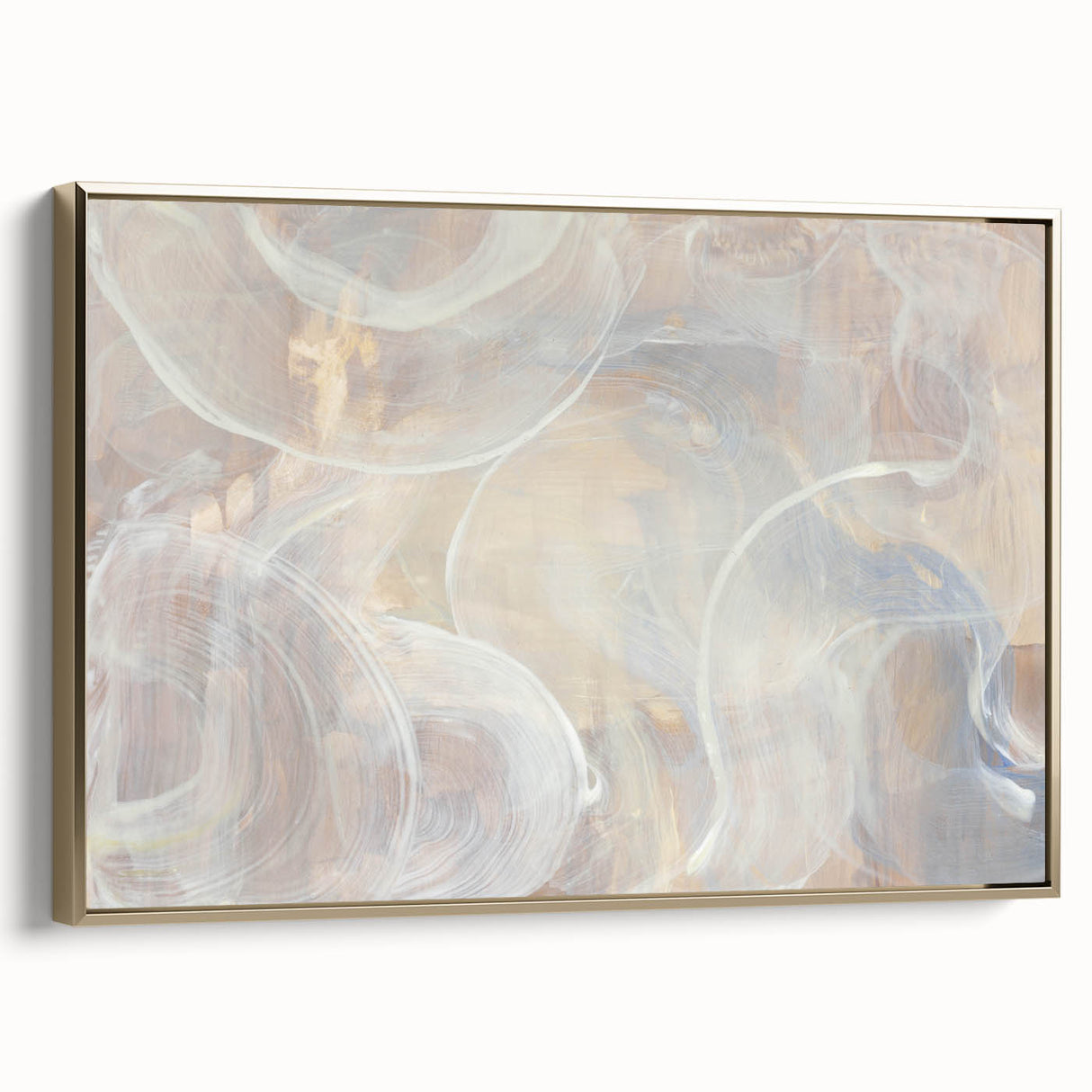 Timeless Textures Abstract Wall Art – Soft Beige and White Swirls