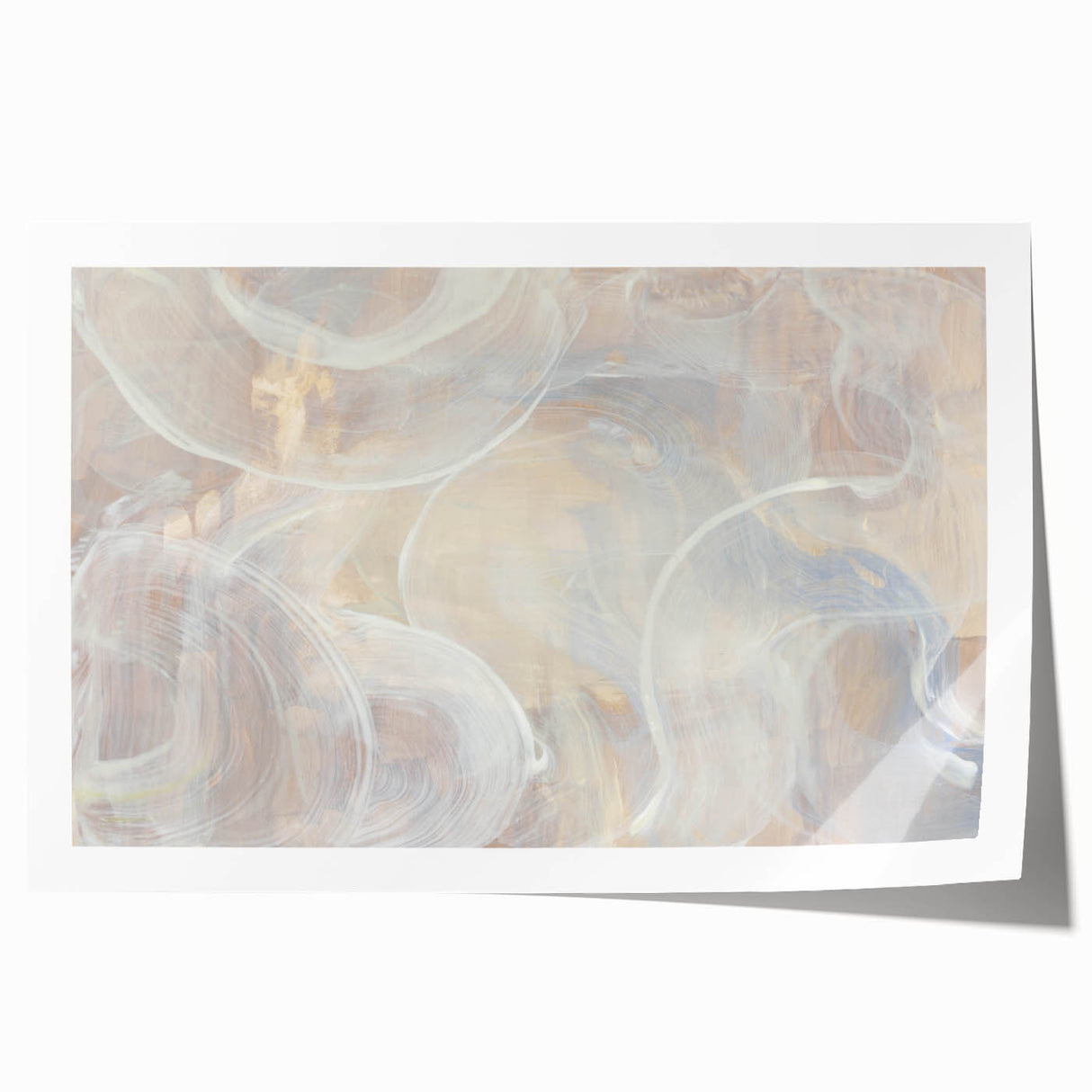 Timeless Textures Abstract Wall Art – Soft Beige and White Swirls