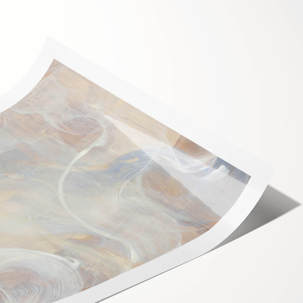 Timeless Textures Abstract Wall Art – Soft Beige and White Swirls