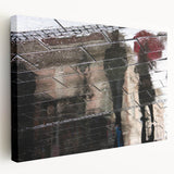Vibrant Cityscape Canvas Prints – Rainy Reflection Urban Art
