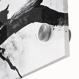 Bold Black and White Abstract Wall Art - Organic Expression Canvas