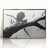 Bold Black and White Abstract Wall Art - Organic Expression Canvas