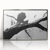 Bold Black and White Abstract Wall Art - Organic Expression Canvas