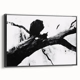 Bold Black and White Abstract Wall Art - Organic Expression Canvas