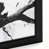 Bold Black and White Abstract Wall Art - Organic Expression Canvas