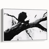 Bold Black and White Abstract Wall Art - Organic Expression Canvas