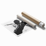 Bold Black and White Abstract Wall Art - Organic Expression Canvas