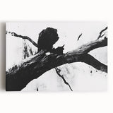 Bold Black and White Abstract Wall Art - Organic Expression Canvas