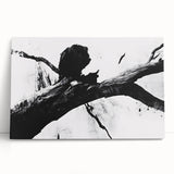 Bold Black and White Abstract Wall Art - Organic Expression Canvas