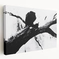 Bold Black and White Abstract Wall Art - Organic Expression Canvas