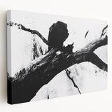 Bold Black and White Abstract Wall Art - Organic Expression Canvas